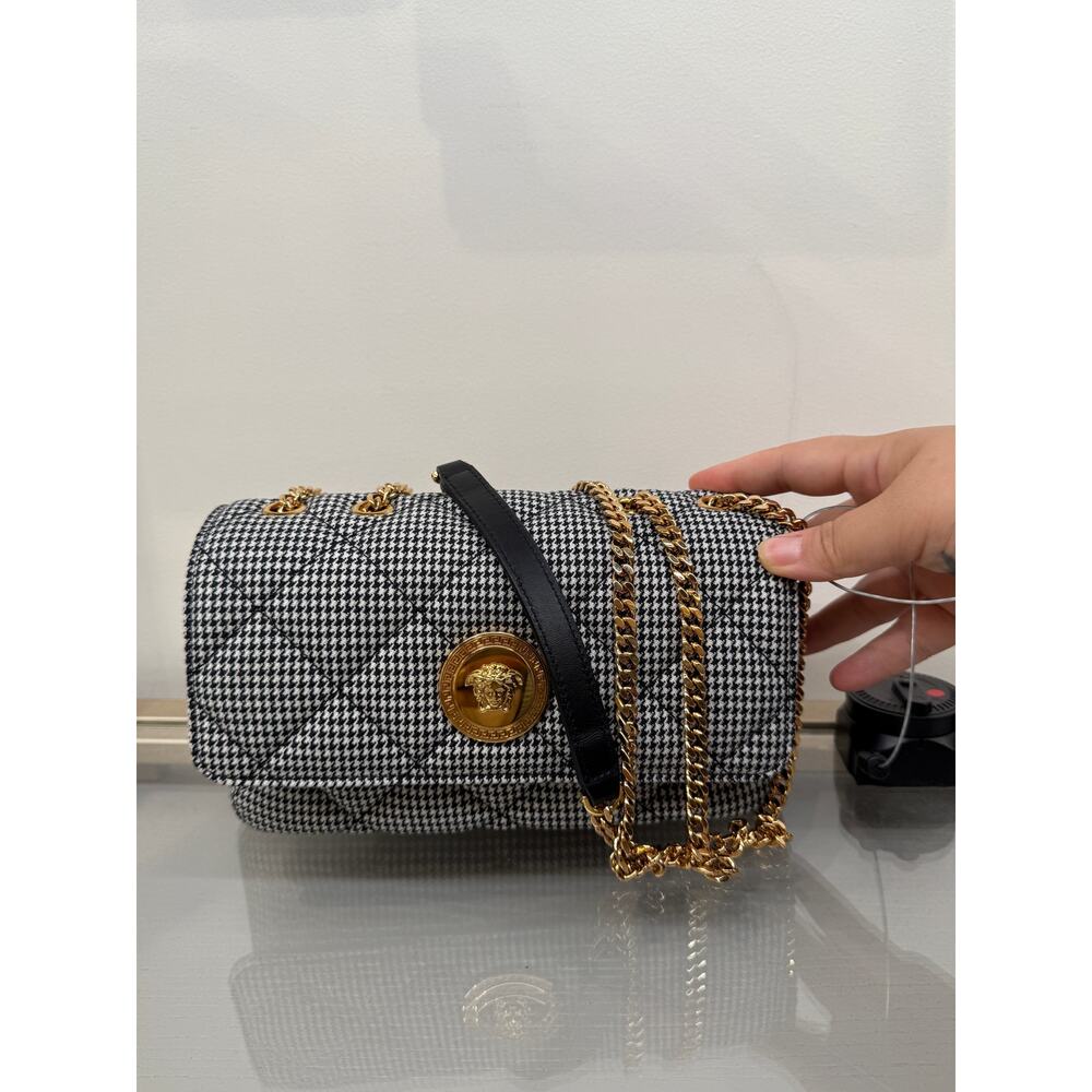 Versace black grey gold Medusa quilted flap bag - Picture 6 of 6